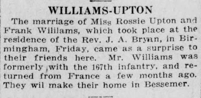 Rossie Upton-Frank Williams